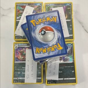 Pokémon TCG Lot of 50 Dark Type Cards - Guaranteed 12 extra Holo/Reverse Holo